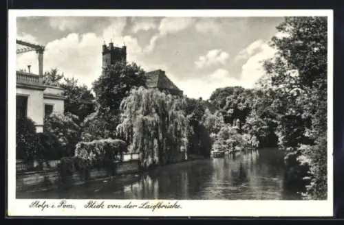 AK Stolp i. Pom., Blick von der Laufbrücke