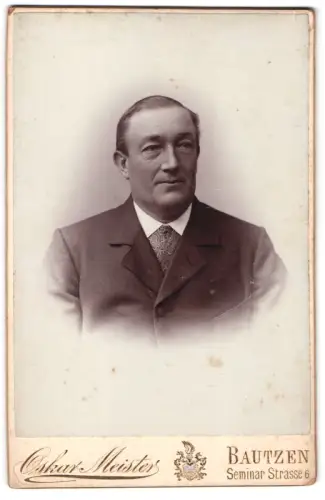 Fotografie Oskar Meister, Bautzen, Seminar Strasse 6, Porträt eines Herrn