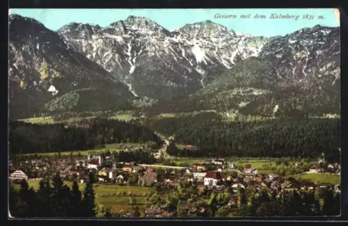 AK Goisern, Panorama mit dem Kalmberg