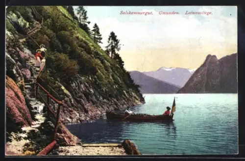 AK Gmunden, Bootspartie an der Lainaustiege