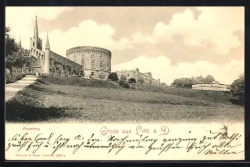 AK Linz a. D., Weg zur Kirche