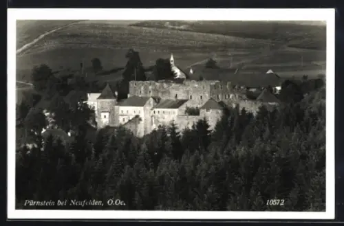 AK Pürnstein bei Neufelden, Blick auf Burg