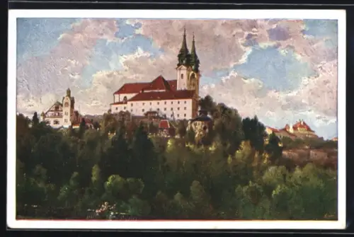 Künstler-AK Linz a. D., Pöstlingberg, Kirche