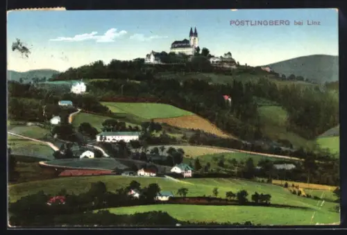 AK Linz, Pöstlingberg mit Wallfahrtskirche