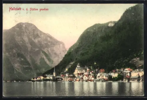 AK Hallstatt, Teilansicht v. d. Station gesehen
