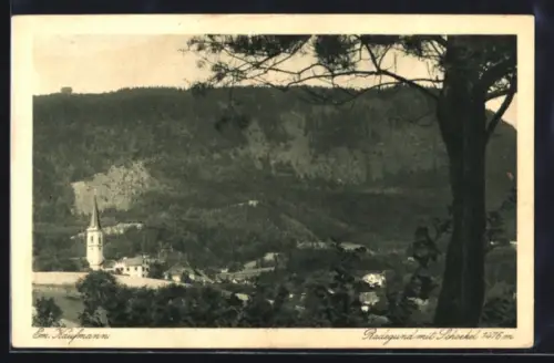 AK Radegund, Teilansicht mit dem Schoekel 1476m