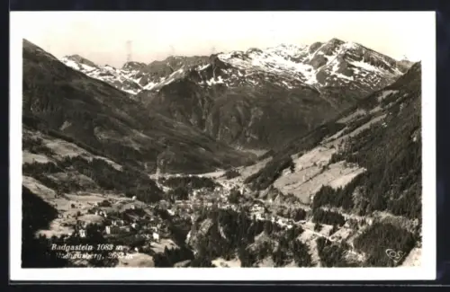 AK Badgastein, Teilansicht mit Radhausberg