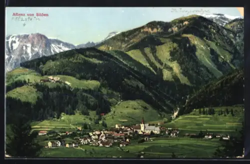 AK Aflenz, Teilansicht mit Kirche von Süden