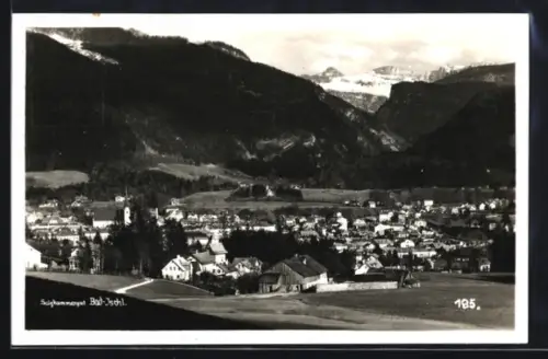 AK Bad Ischl, Ortspanorama mit Bergen