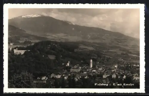 AK Wolfsberg i. K., Teilansicht mit Koralpe