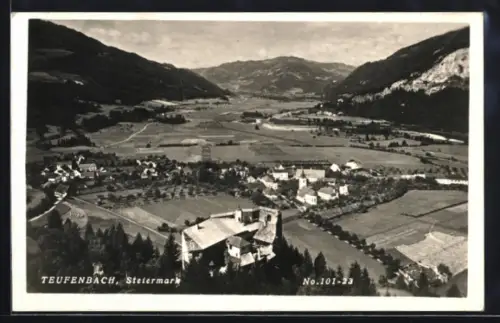 AK Teufenbach /Murtal, Panorama aus der Vogelschau
