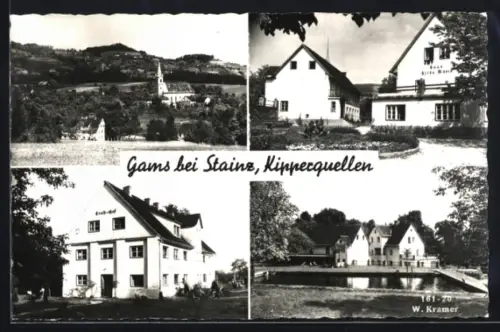 AK Gams, Kipperquellen, Haus Hilde Maria, Schwimmbad und Kirche