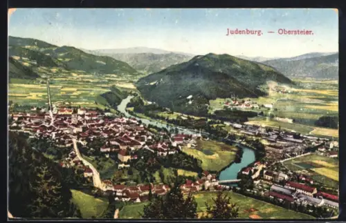 AK Judenburg /Obersteier, Teilansicht mit Strassenpartie