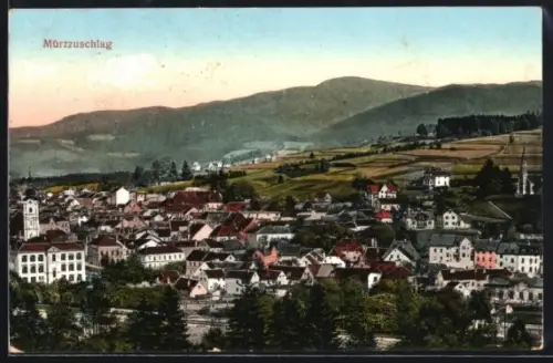 AK Mürzzuschlag, Ortspanorama