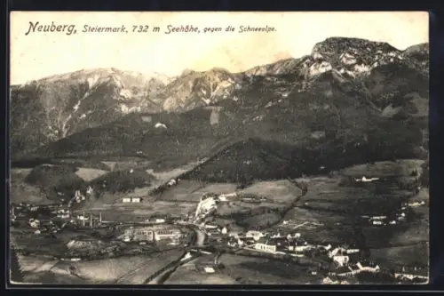 AK Neuberg /Steiermark, Gesamtansicht gegen die Schneealpe