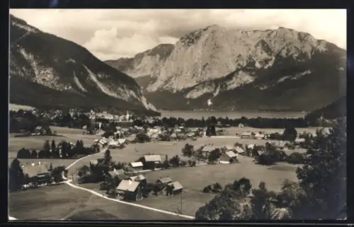 AK Alt-Aussee, Ortspanorama mit Trisselwand