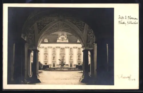 AK St. Florian, Stift, Blick gegen Bibliothek