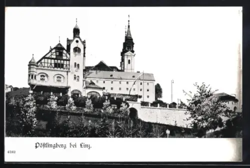 AK Pöstlingberg bei Linz, Ansicht der Wallfahrtskirche Pöstlingberg