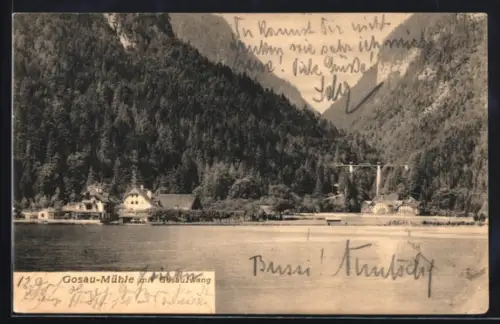 AK Gosau, Gasthaus Gosau-Mühle mit Gosauzwang
