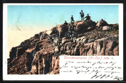 AK Warscheneck /Ob.-Öst., Warscheneckspitze mit Bergsteigern