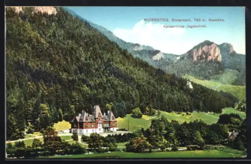 AK Mürzsteg /Steiermark, Kaiserliches Jagdschloss
