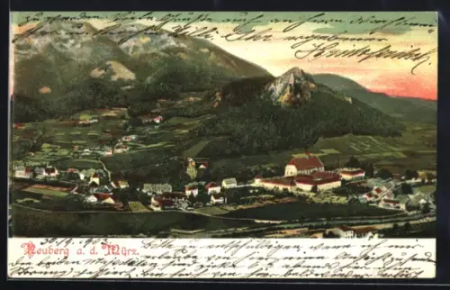 AK Neuberg a. d. Mürz, Teilansicht mit Kloster
