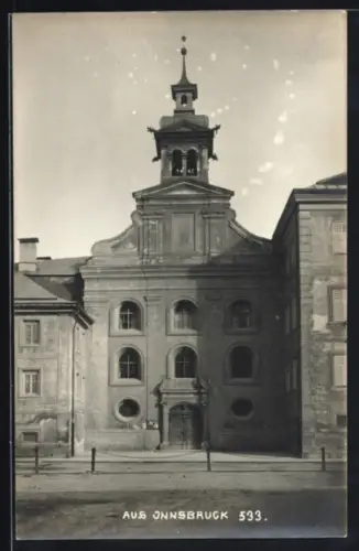 AK Innsbruck, Rathaus mit Strassenpartie