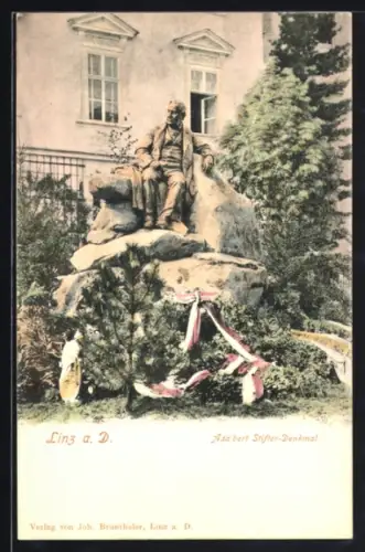 AK Linz a. D., Adalbert Stifter-Denkmal