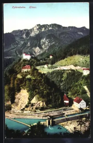 AK Klaus, Ortsansicht mit Talsperre und Schloss