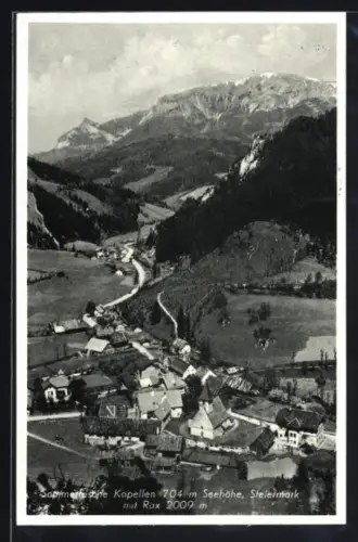 AK Kapellen /Steiermark, Teilansicht mit Rax