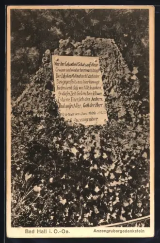 AK Bad Hall, Anzengrubergedenkstein