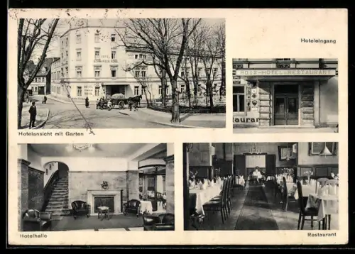 AK Naumburg /Saale, Hotel Schwarzes Ross A. Dinter mit Halle und Restaurant