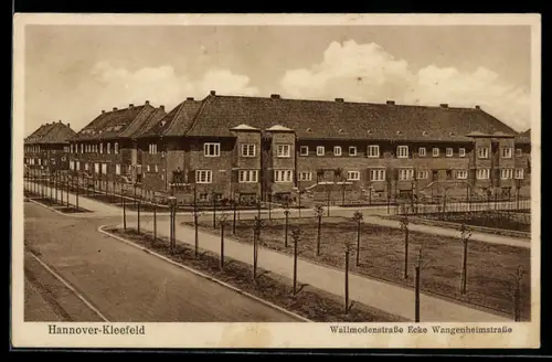 AK Hannover-Kleefeld, Wallmodenstrasse Ecke Wangenheimstrasse