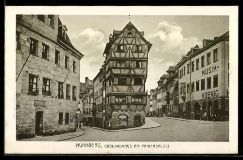 AK Nürnberg, Grolandhaus am Paniesplatz, Musikkoenig