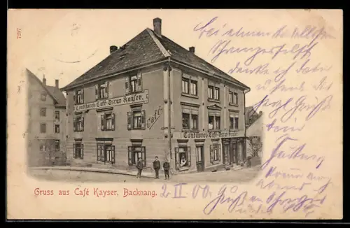 AK Backnang, Café Kayer, Bes. Oscar Kayser