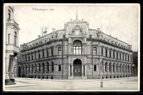 AK Meiningen, Strassenpartie mit Post