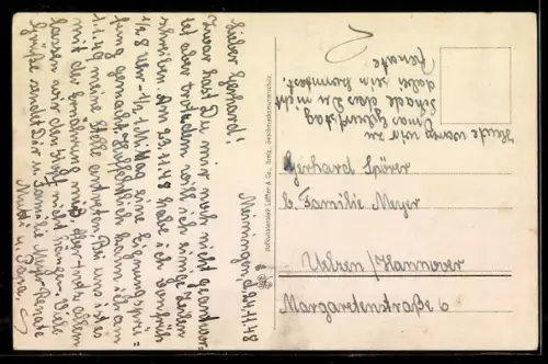 AK Meiningen, Strassenpartie mit Post