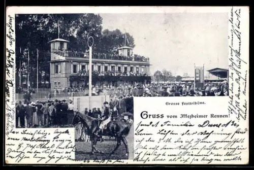 AK Iffezheim, Festtribüne beim Pferderennen