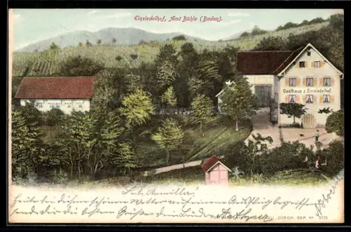 AK Bühl, Blick zum Gasthaus Einsiedelhof