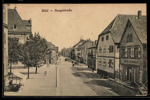 AK Bühl, Hauptstrasse mit Geschäften