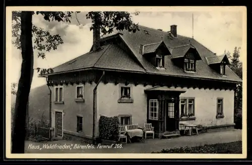 AK Bärenfels, Haus Waldfrieden, Aussenansicht