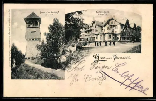 AK Sand, Kurhaus, Turm auf dem Mehliskopf