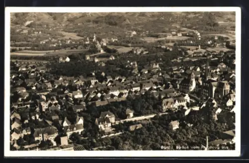 AK Bühl /Baden, Ortsansicht vom Flugzeug aus