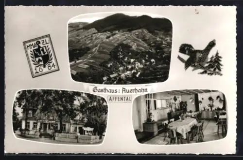 AK Affental, Gasthaus Auerhahn, Inh. Frau Winkler, Aussenansicht, Gastraum, Luftbild