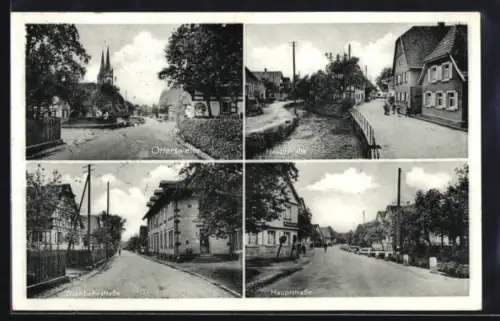 AK Ottersweier, Hauptstrasse, Eisenbahnstrasse