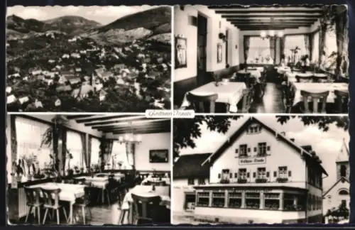 AK Eisental bei Bühl, Ortsansicht, Gasthaus Zur Traube, Inh. L. Fröhlich, Gastraum