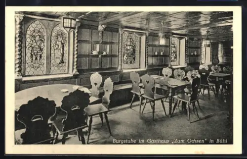 AK Bühl /Baden, Burgstube im Gasthaus Zum Ochsen