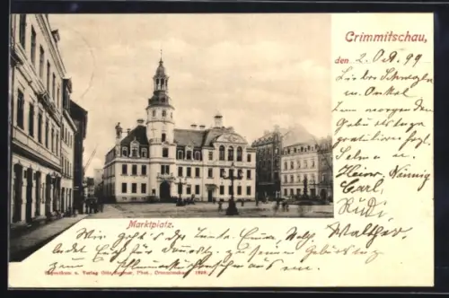 AK Crimmitschau, Marktplatz