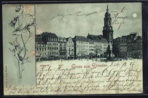 Mondschein-AK Dresden, Altmarkt