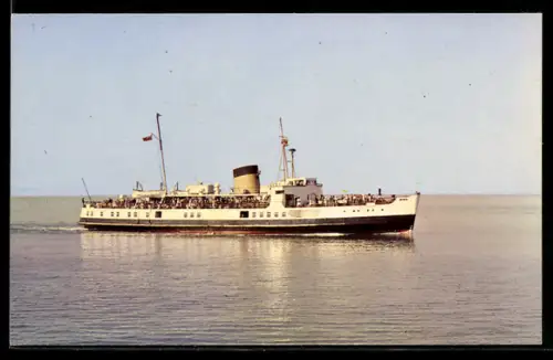 AK Passagierschiff M.V. Shaklin mit zahlreichen Passagieren an Deck
